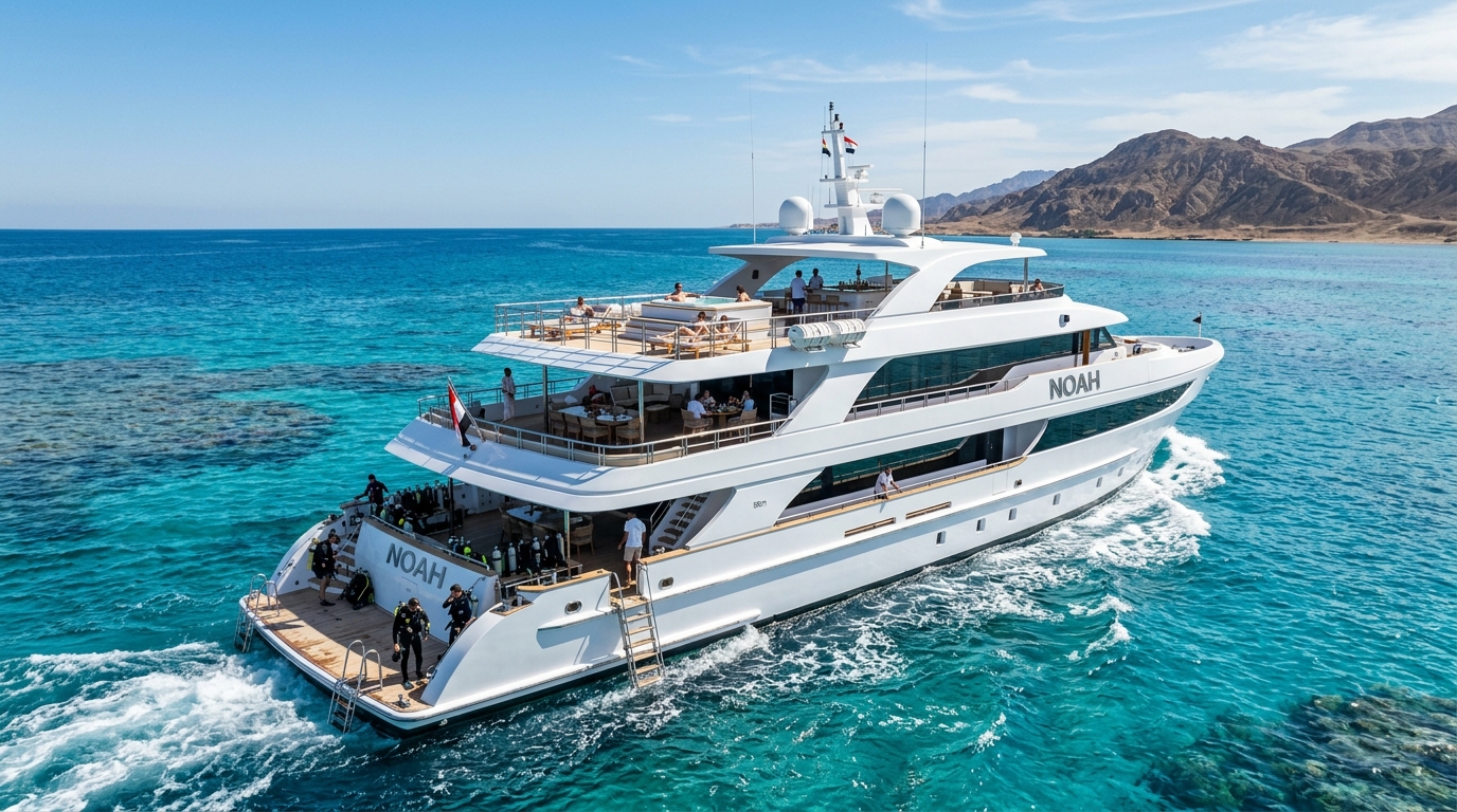 Yate de buceo de lujo M/Y Noah en el Mar Rojo